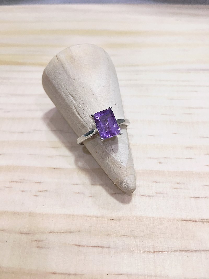 紫水晶 戒指 爪镶 印度制 - 戒指 - 宝石 