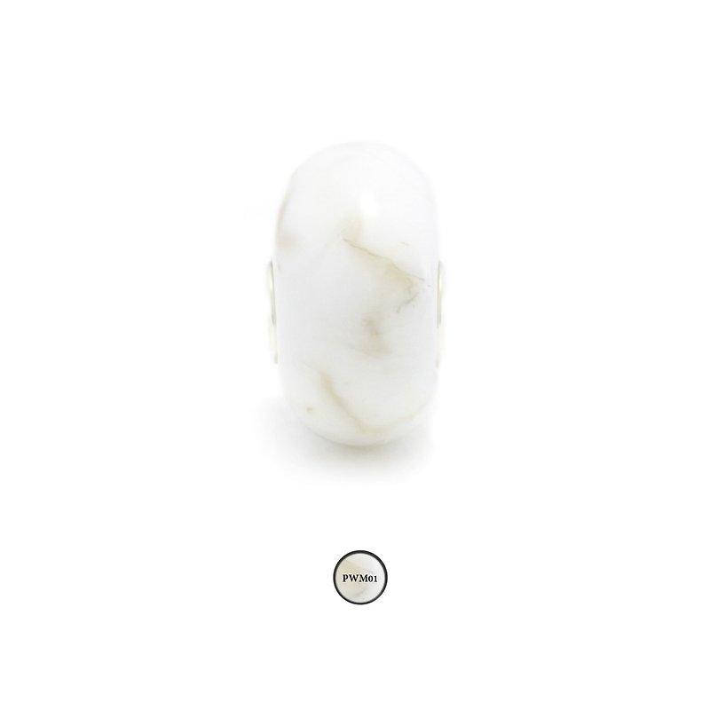 niconico 珠子编号 PWM01 - 手链/手环 - 玻璃 白色