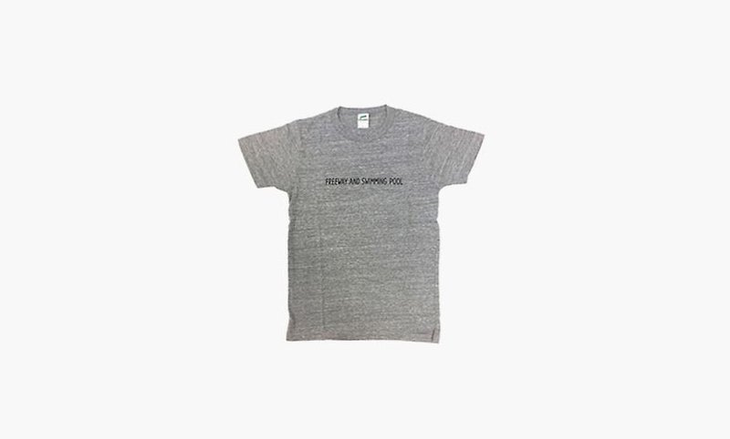 NORITAKE - FREEWAY & SWIMMING POOL T-SHIRT (gray) - 男装上衣/T 恤 - 棉．麻 白色