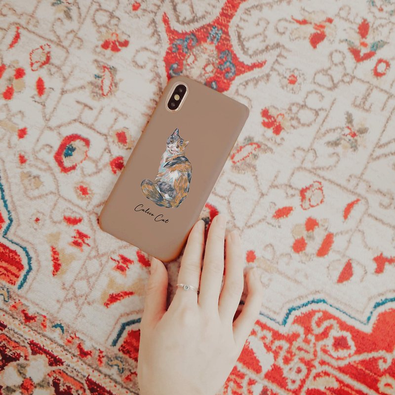 iPhone SE2 三色玳瑁猫手机壳 免费刻字 XS MAX - 手机壳/手机套 - 塑料 粉红色
