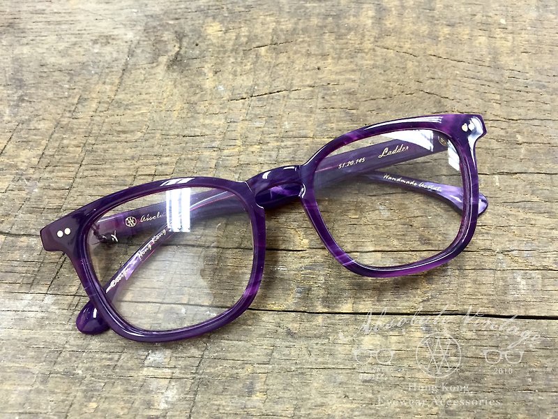 Absolute Vintage - 楼梯街(Ladder Street) 方型幼框板材眼镜 - Purple 紫色 - 眼镜/眼镜框 - 塑料 