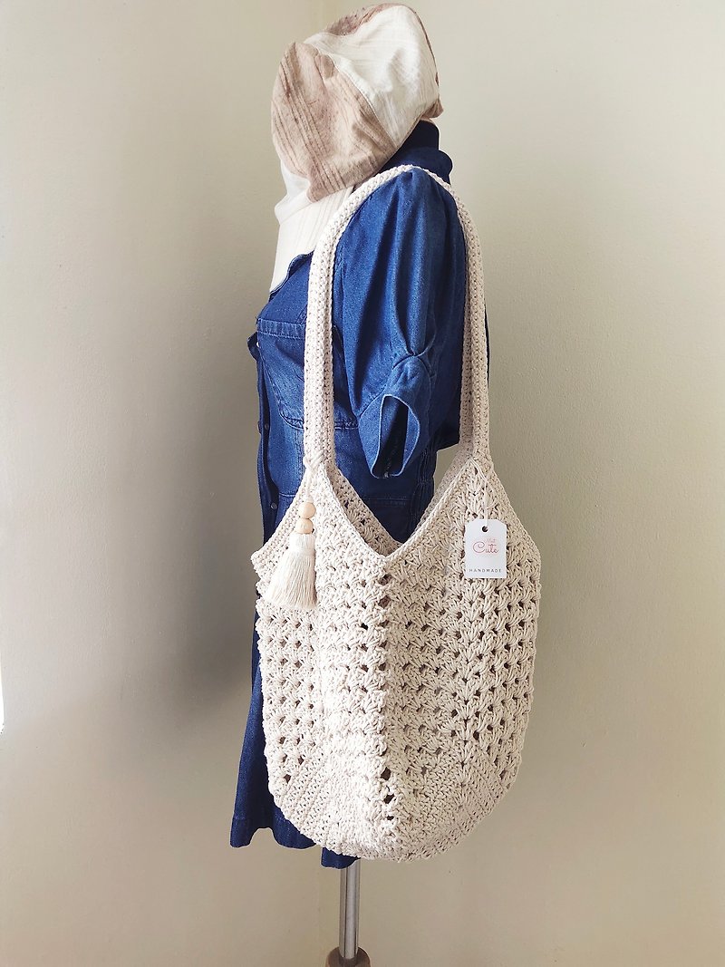 Crochet Granny Square Shoulder bag / Shopping bag - 其他 - 棉．麻 多色
