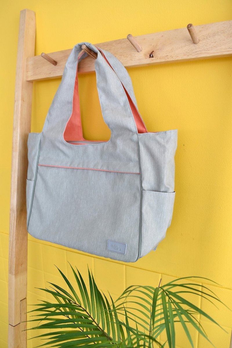 peach shoulder bag, sports bag, gym bag - 侧背包/斜挎包 - 聚酯纤维 粉红色