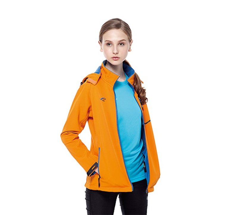 防泼水外套(橘) - 女装休闲/机能外套 - 聚酯纤维 橘色