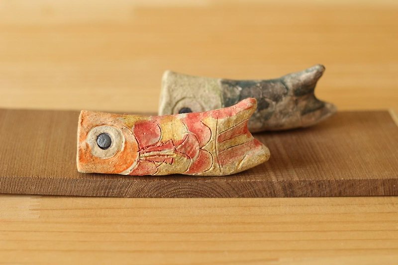 陶の鯉のぼり - 摆饰 - 陶 卡其色