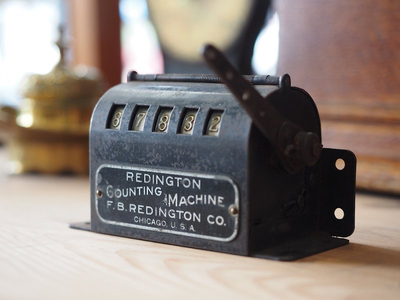 美国1920年芝加哥早期手动计数器，金属质，功能正常可固定在桌面上 - 摆饰 - 其他金属 黑色