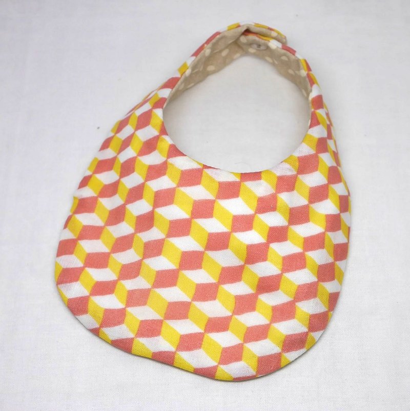 Japanese Handmade 8-layer- gauze Baby Bib  - 围嘴/口水巾 - 棉．麻 粉红色