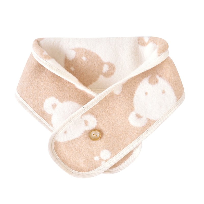 【SISSO有机棉】日本有机棉宝宝棉毛围巾(熊) - 其他 - 棉．麻 咖啡色