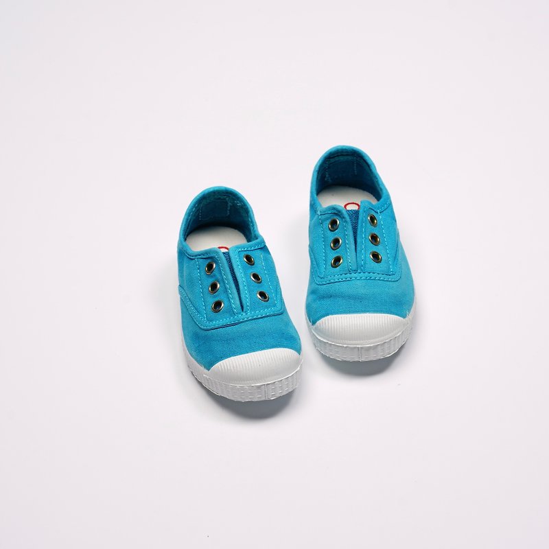 西班牙国民帆布鞋 CIENTA 70777 16 宝石蓝 洗旧布料 童鞋 - 童装鞋 - 棉．麻 蓝色
