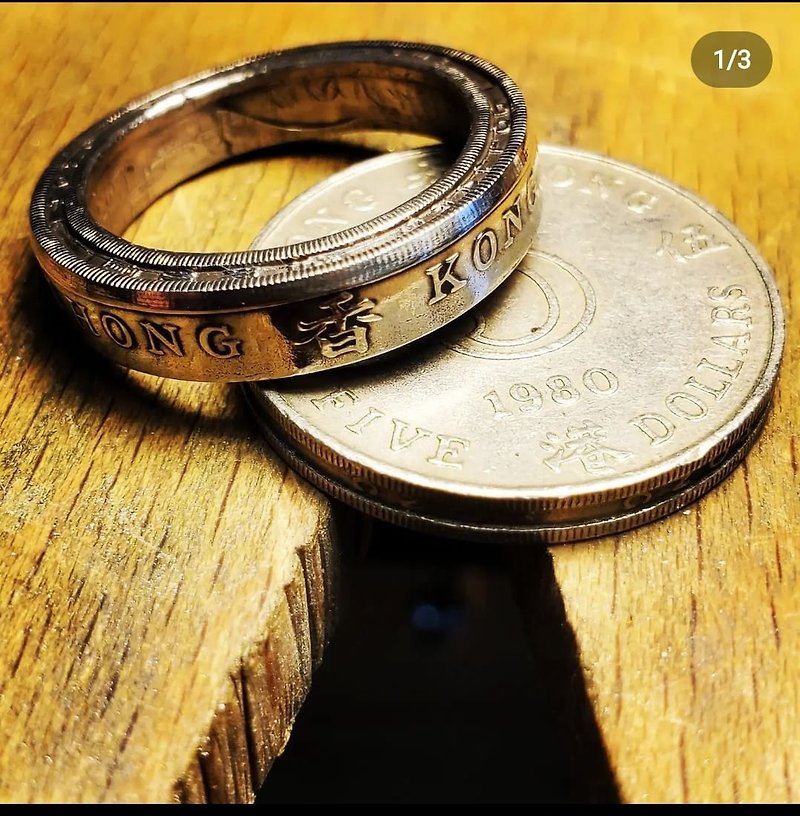 硬币改造戒指 (5元) - 戒指 - 其他金属 银色