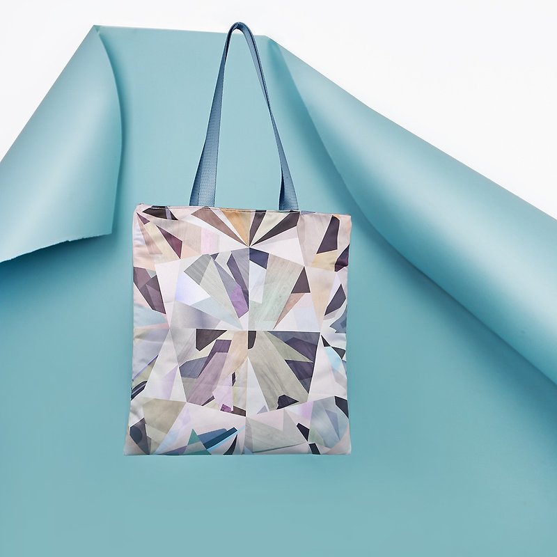 【Mell】Diamond Digital Print Tote 钻石数码印花托特包 环保袋 - 侧背包/斜挎包 - 其他材质 蓝色