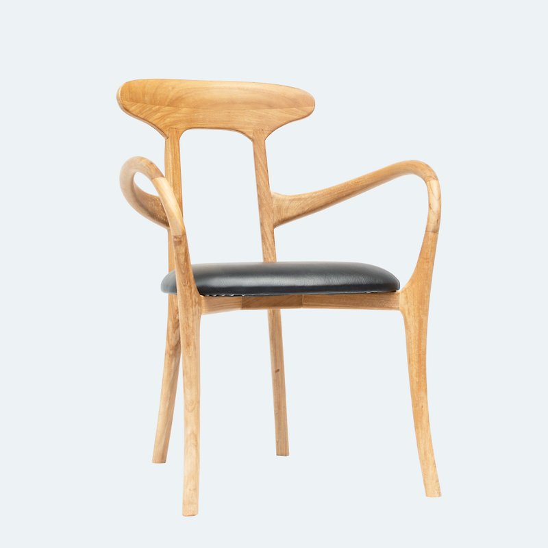 流线餐椅/柚木/原木/低甲醛 - 椅子/沙发 - 木头 咖啡色