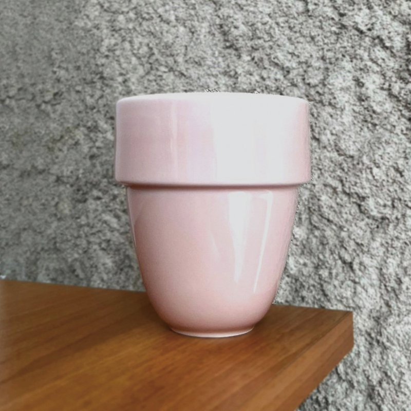 Cores 有田烧双层马克杯 | 樱花粉 日本制 - 咖啡杯/马克杯 - 瓷 粉红色