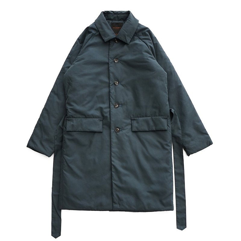 铺棉长版大衣 shopcoat - 男装外套 - 其他人造纤维 绿色