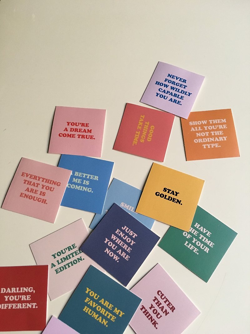 Quotes stickers pack - 贴纸 - 防水材质 多色