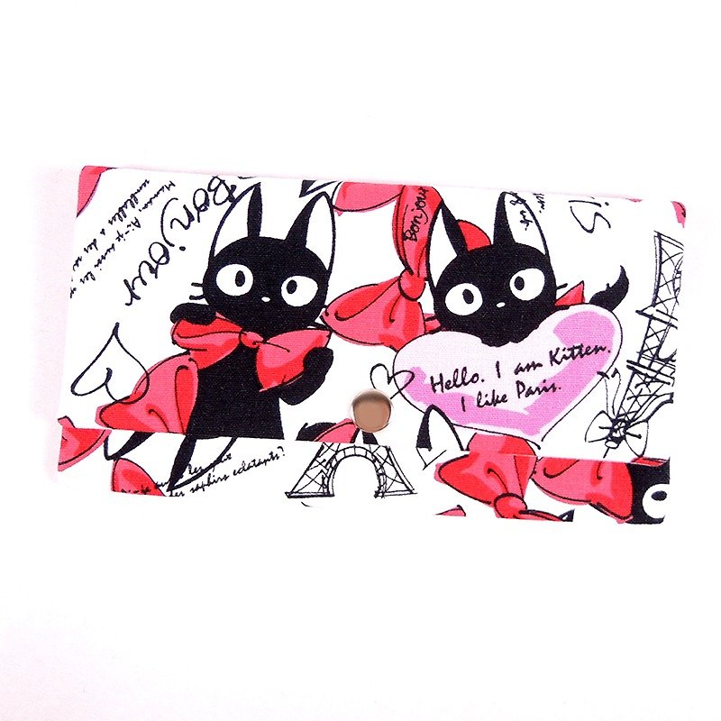 红包袋 存折 现金收纳袋-蝴蝶猫(红/粉) - 红包/春联 - 棉．麻 红色