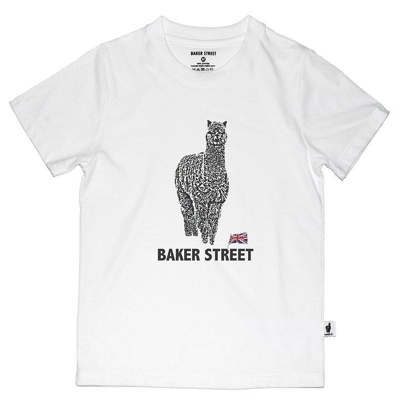 【英国Baker Street 贝克街】童装 - 纯棉短袖T - LOGO A款 - 童装上衣 - 棉．麻 白色