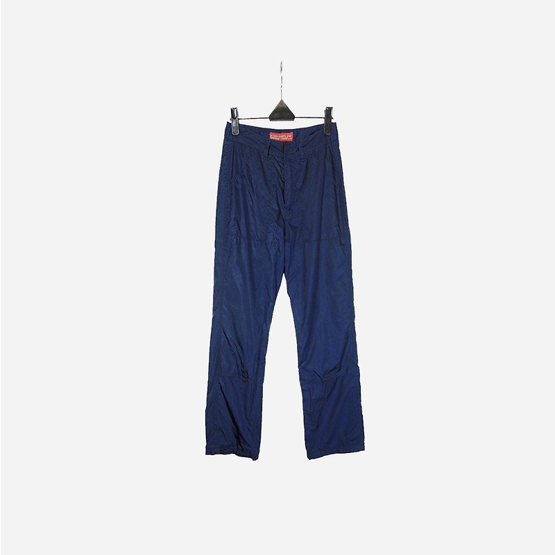 脱臼古着 / 深蓝运动长裤 no.1105 vintage - 女装长裤 - 聚酯纤维 蓝色