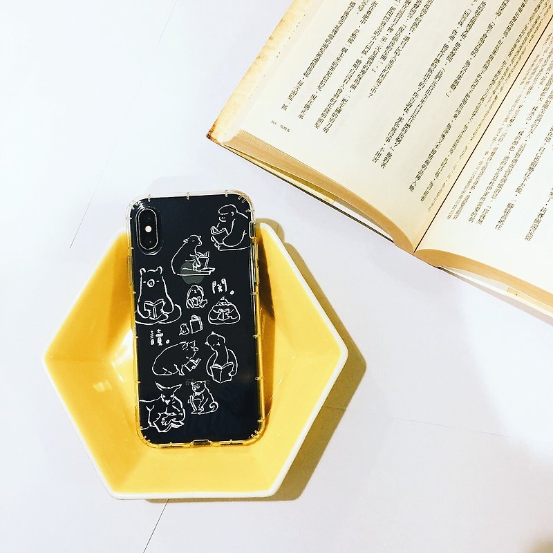 透明的阅读 简约白线手机壳 全机型支持 - 手机壳/手机套 - 塑料 黄色