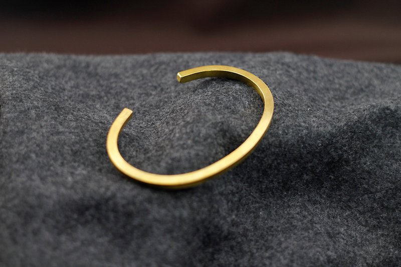 手工黄铜方型手环 - 手链/手环 - 铜/黄铜 金色