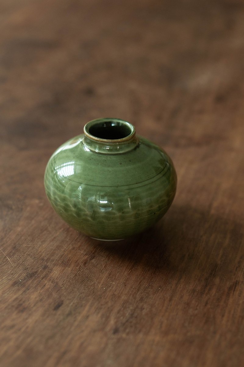 青瓷小花器 - 花瓶/陶器 - 瓷 绿色