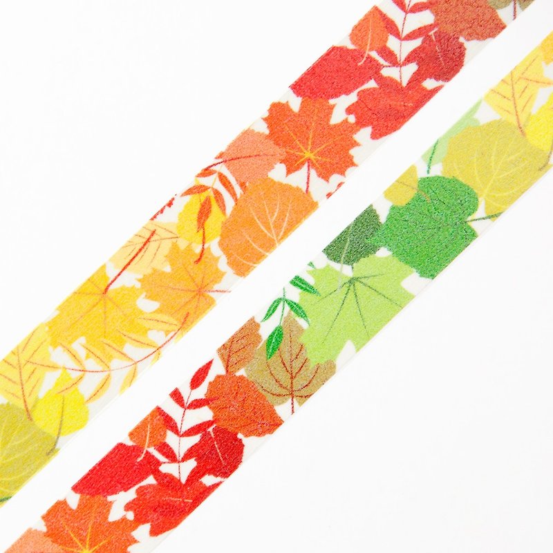 多彩辉煌 15mm x 10m 和纸胶带 - 多彩渐层秋叶 - 纸胶带 - 纸 多色