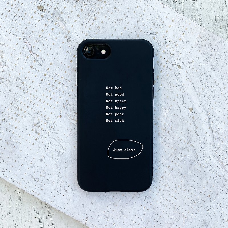 Just alive - iPhone 手机壳 / 黑色全包雾面软壳 - 手机壳/手机套 - 橡胶 黑色