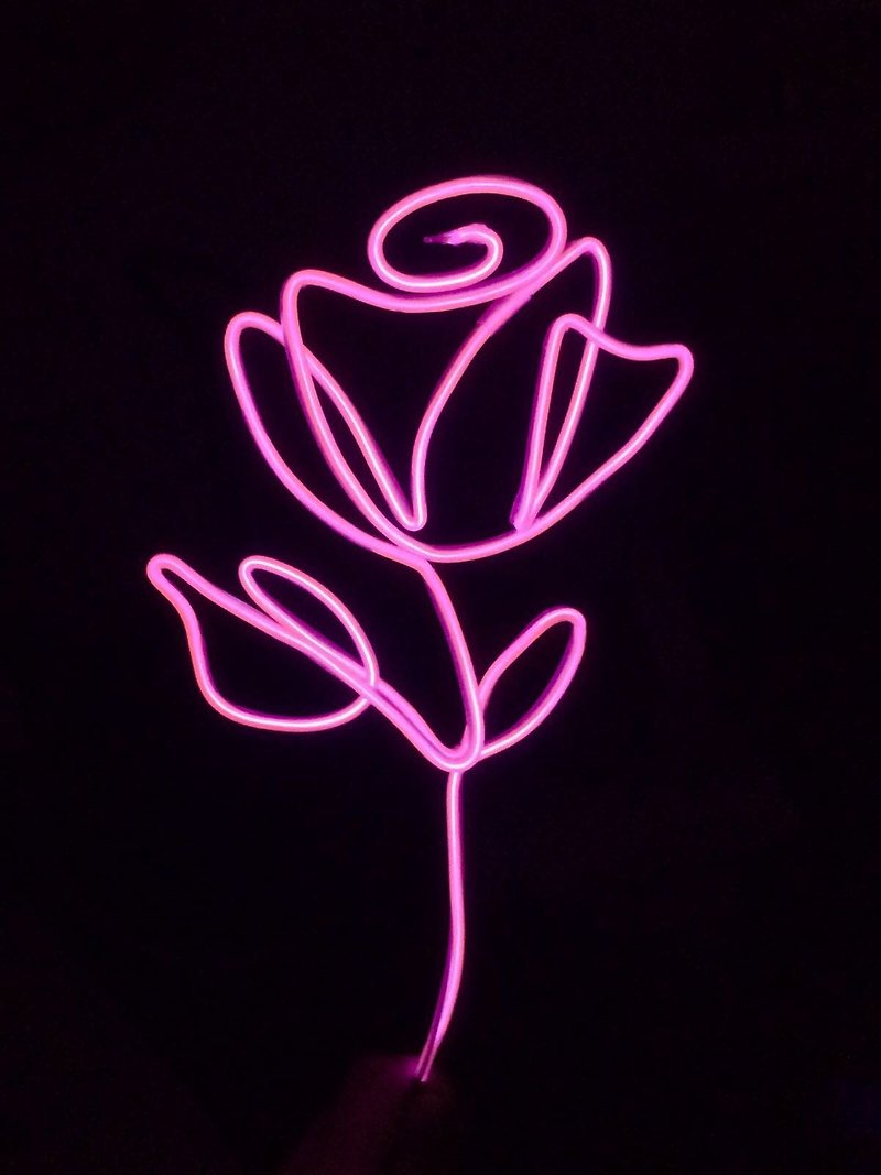 neonlite 定制霓虹文字图案灯 /玫瑰/ - 灯具/灯饰 - 塑料 粉红色