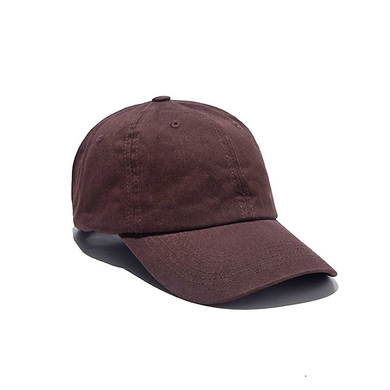 纯色水洗休闲帽 咖啡  共9色  定制化M8366-7 - 帽子 - 棉．麻 咖啡色