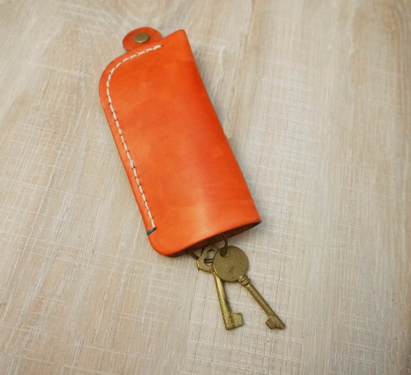 Sienna真皮收纳钥匙包 - 钥匙链/钥匙包 - 真皮 橘色