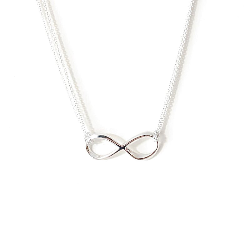 爱。无限 项链 Infinity。Love Necklace - 项链 - 其他金属 银色