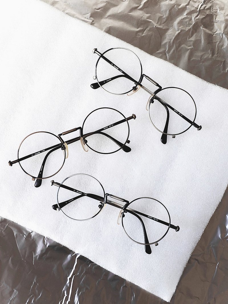 兵库锁点仿旧渐层铜质 流线俐落金属正圆框眼镜 Japan / glasses - 眼镜/眼镜框 - 其他金属 银色