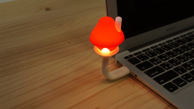 Vacii DeLight蘑菇屋USB情境灯/夜灯/床头灯-红色 - 灯具/灯饰 - 硅胶 红色