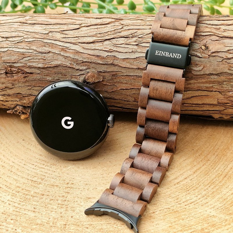 【木製バンド】EINBAND Google Pixel Watch 天然木 木のベルト【クルミ】 - 女表 - 木头 咖啡色