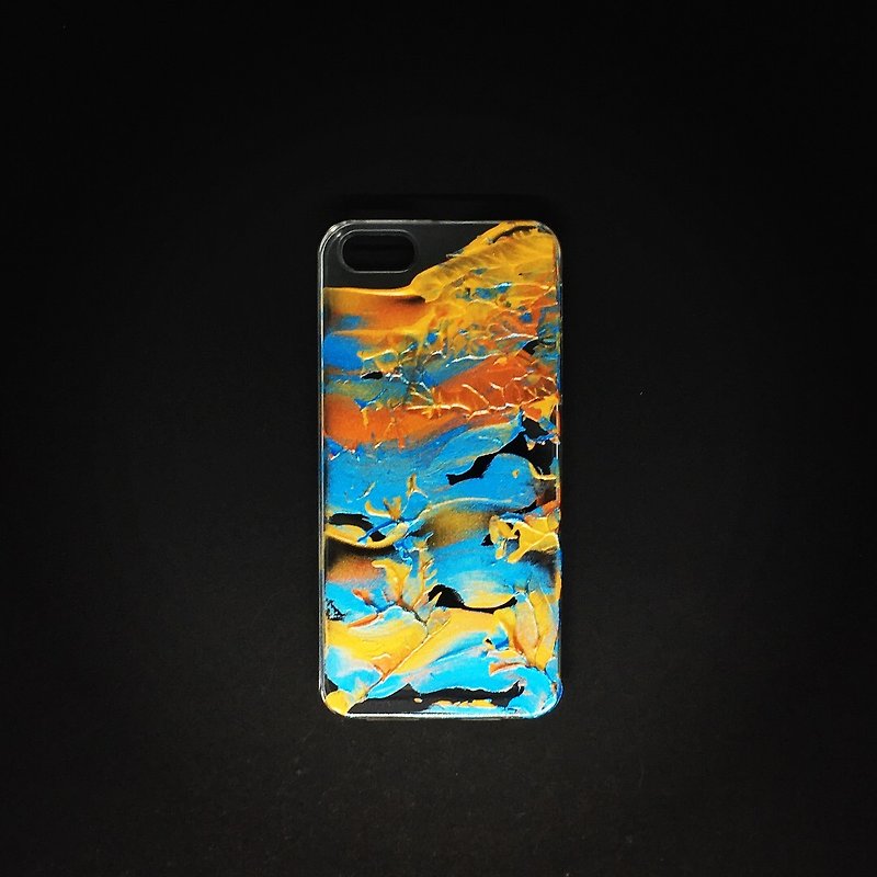 Acrylic 手绘抽象艺术手机壳 | iPhone 5s/SE |  Earth Blossom - 手机壳/手机套 - 压克力 金色