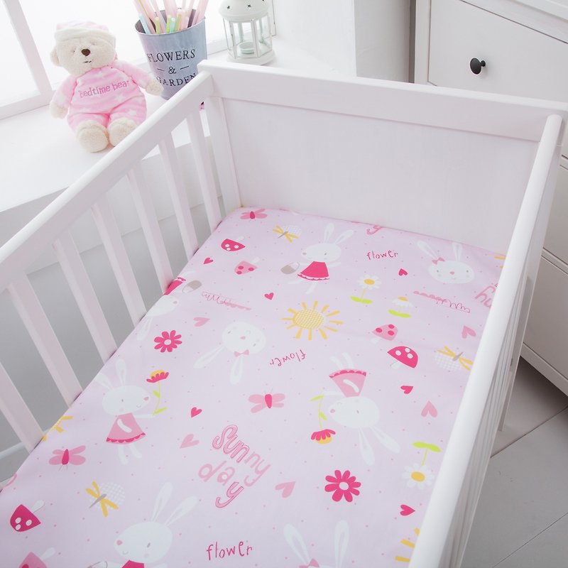 防水透气纯棉婴儿床单 <兔子花园> 尿布垫 防水垫 防尿垫 - 其他 - 棉．麻 粉红色