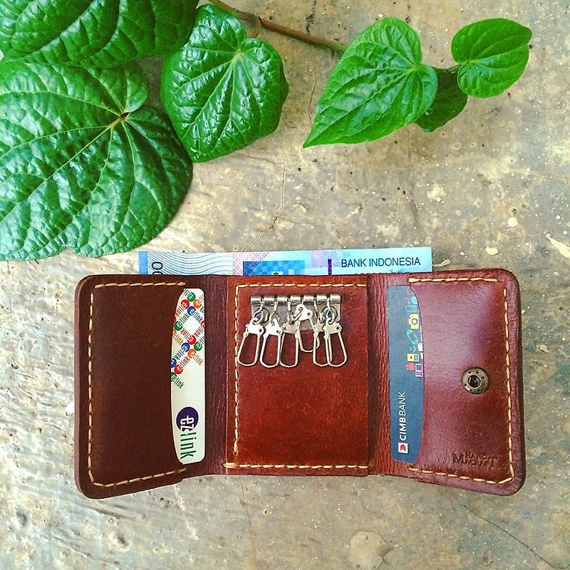 Unique trifold Wallet (color brown) - 皮夹/钱包 - 真皮 