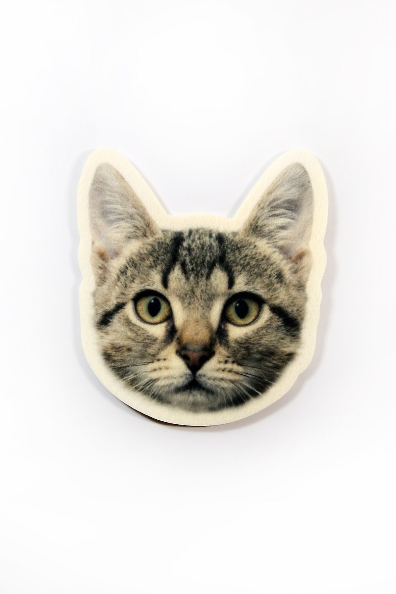 日本Magnets可爱动物造型小杯垫(美国短毛猫 )-现货 - 杯垫 - 棉．麻 