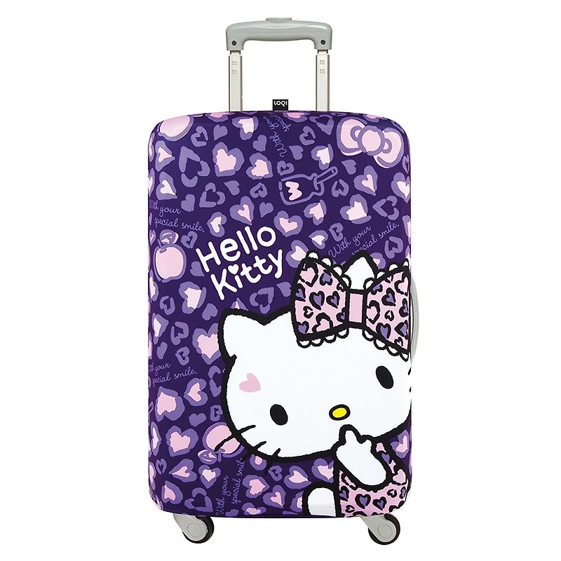 LOQI 行李箱外套／KITTY豹纹紫【L号】 - 行李箱/行李箱保护套 - 聚酯纤维 紫色
