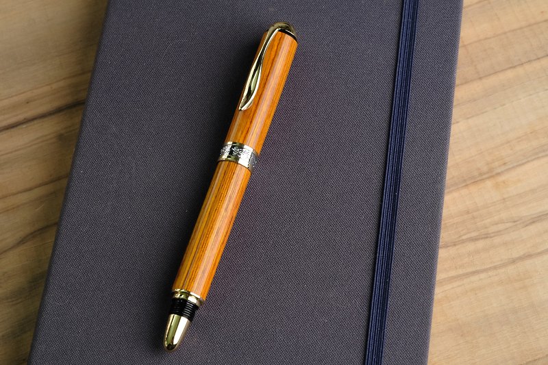 彩木原子笔 - 圆珠笔/中性笔 - 木头 橘色
