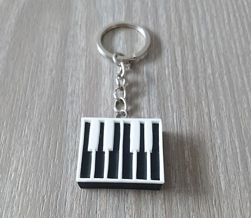 琴键钥匙圈 - 钥匙链/钥匙包 - 橡胶 白色