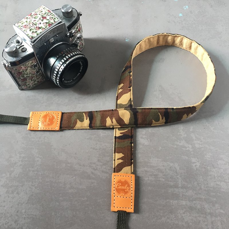 Camo Brown  Mirrorless camera Strap - 相机 - 棉．麻 咖啡色