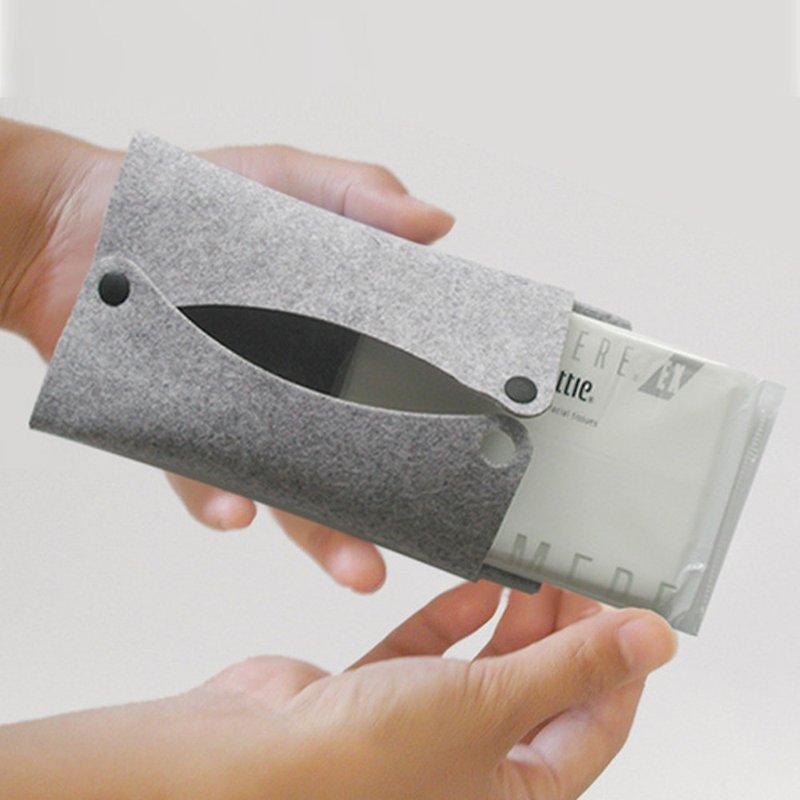 ポケットティッシュケース  砂色-B - 其他 - 聚酯纤维 灰色