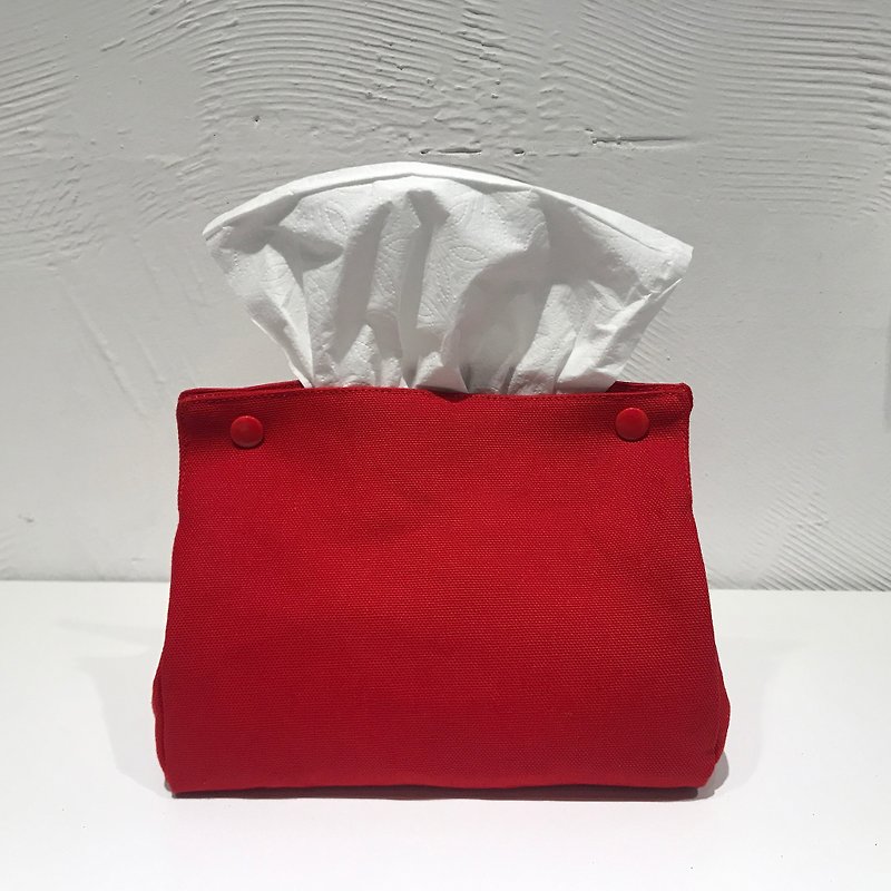 可素可图－大款红色帆布面纸套 (主体为照片中红色款-图案可任选) - 化妆包/杂物包 - 其他材质 红色