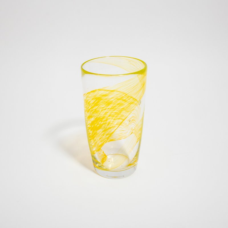 黄色绕线杯-新竹手工玻璃