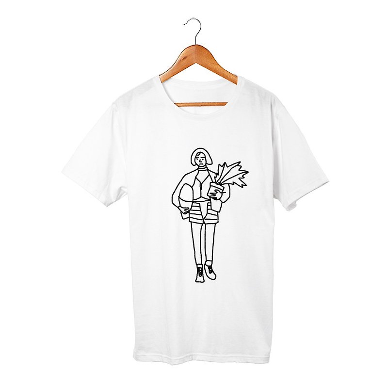 Mathilda #4 Tシャツ - 女装 T 恤 - 棉．麻 白色