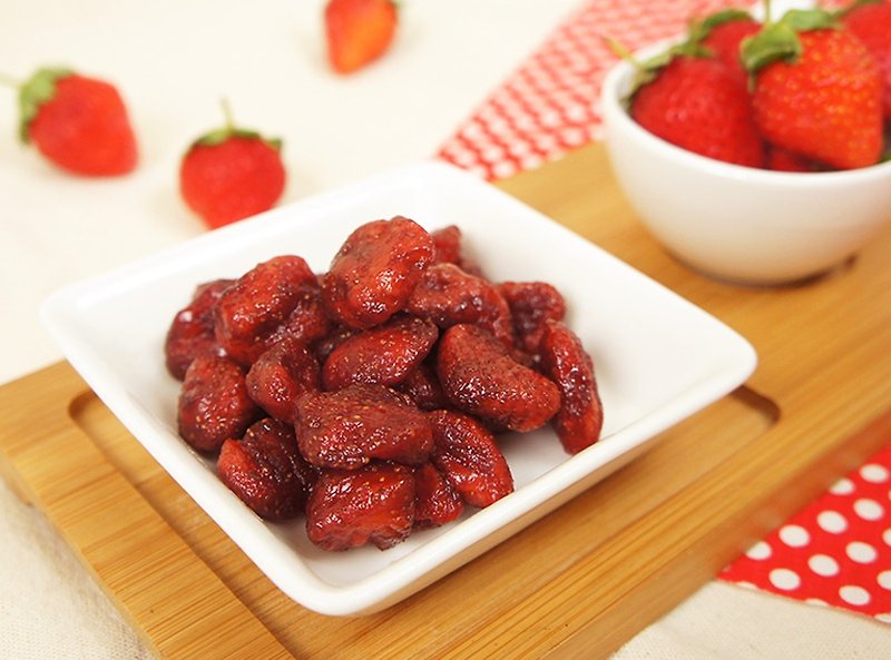 午后小食光│草莓果干(150g/包) - 水果干 - 新鲜食材 红色