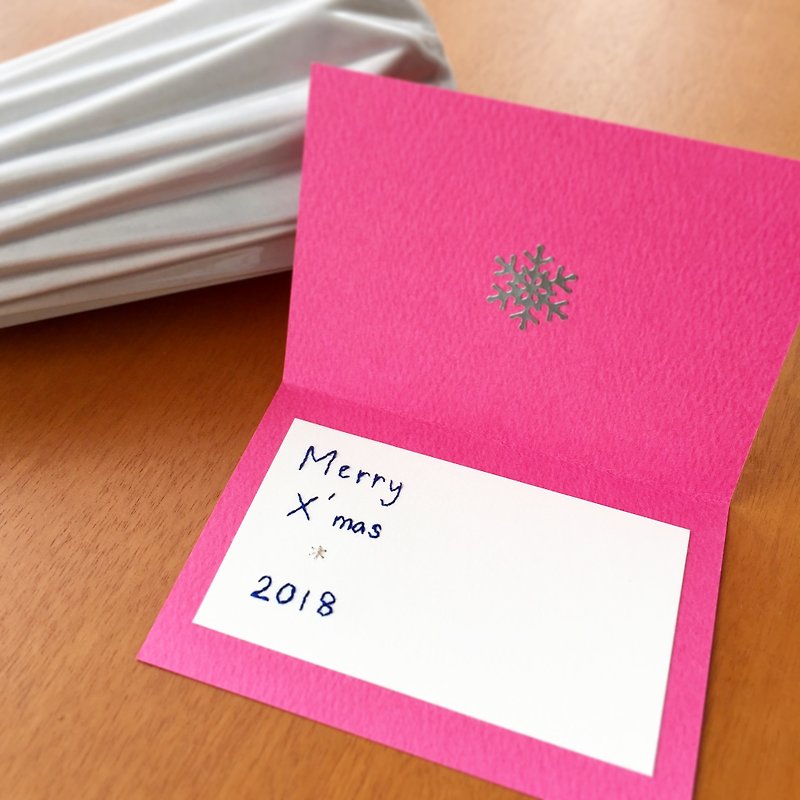 Card /手刺繍/Merry Christmas 2018 - 卡片/明信片 - 纸 紫色