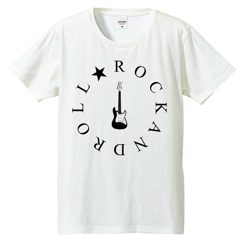 Tシャツ / Rock'n'roll - 男装上衣/T 恤 - 棉．麻 白色
