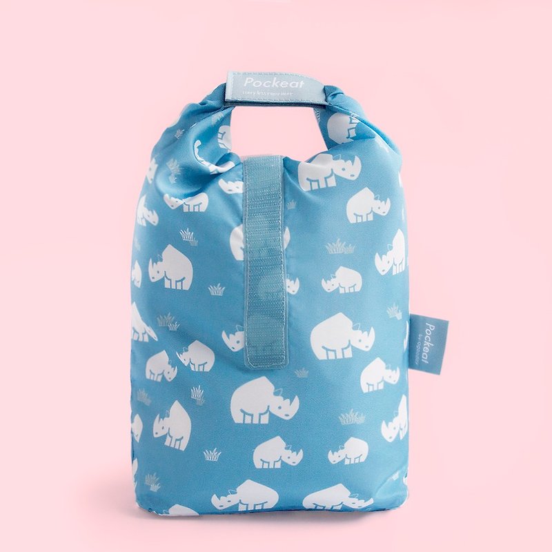 好日子 | Pockeat环保食物袋(大食袋)-犀牛 - 便当盒/饭盒 - 塑料 蓝色